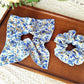 Gifty - Floral Print Polyester Fabric Scrunchie