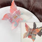 Beau gradient butterfly hair claw clip open showing claw teeth