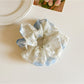 Gifty - Floral Embroidered Lace Detail Fabric Scrunchie