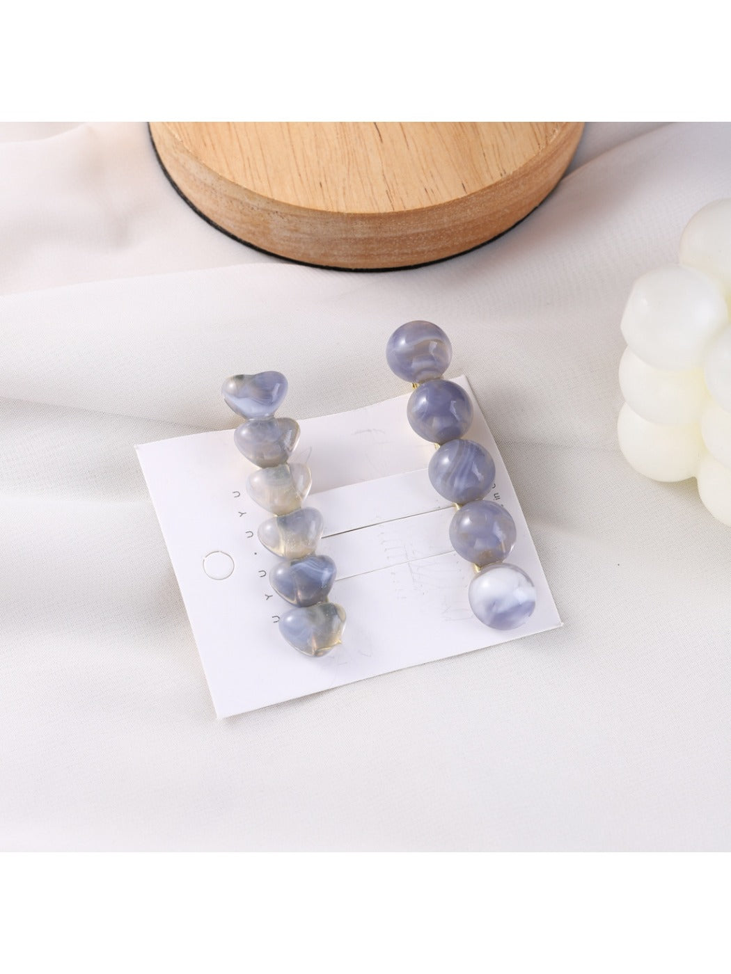 Beau - Beautiful Heart Circular Acetate Hair Clip