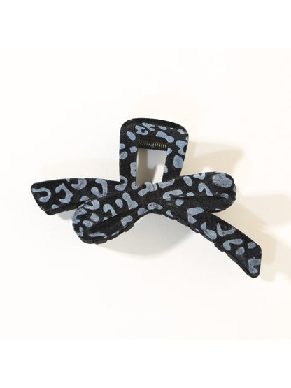 Beau - Leopard Print Bow Shaped Claw Clip