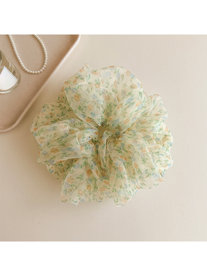 Gifty - Sweet Floral Organza Style Hair Scrunchie