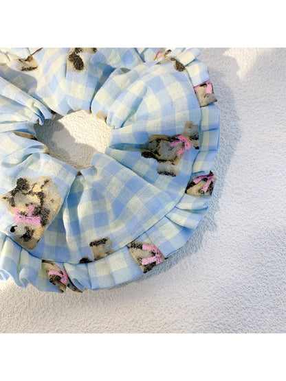 Gifty - Adorable Bear Striped Scrunchie