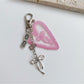 Keypus - Heart Pendant Bow Detail Bag Charm Keychain