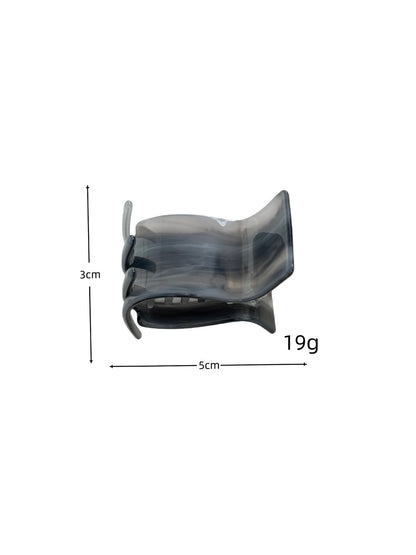 Beau - Marbled Acetate Rectangular Claw Clip