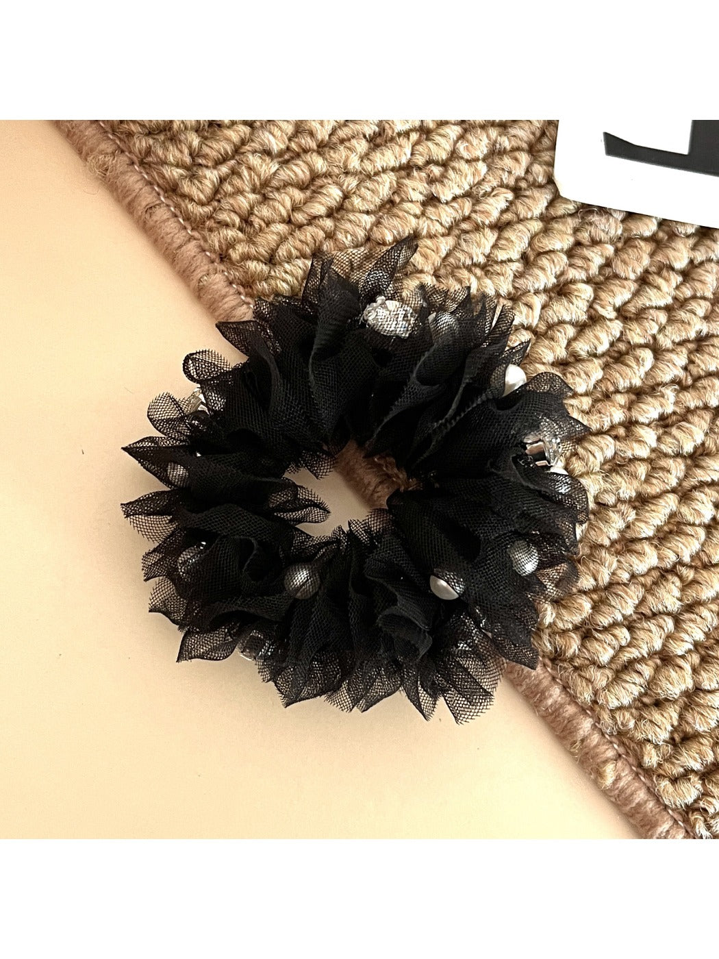 Gifty - Pearl Mesh Hair Tie Elastic Ponytail Holder