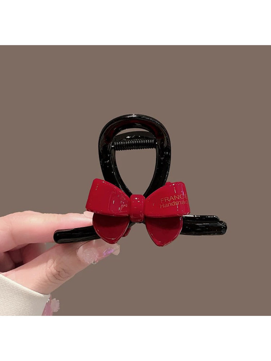 Beau - Simple Red Bow Hair Clip