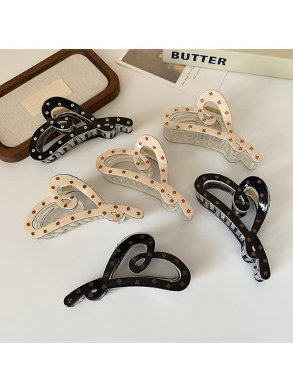 Beau - Large Heart Shaped Claw Clip