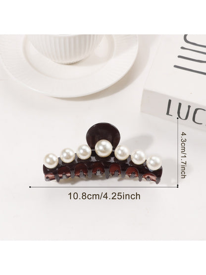 Beau - Stylish Beaded Half Round Claw Clip
