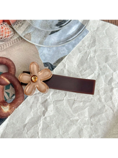 Beau - Solid Color Floral Hair Clip