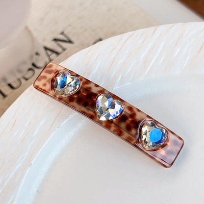 Beau - Vintage Heart Accent Acetate French Barrette