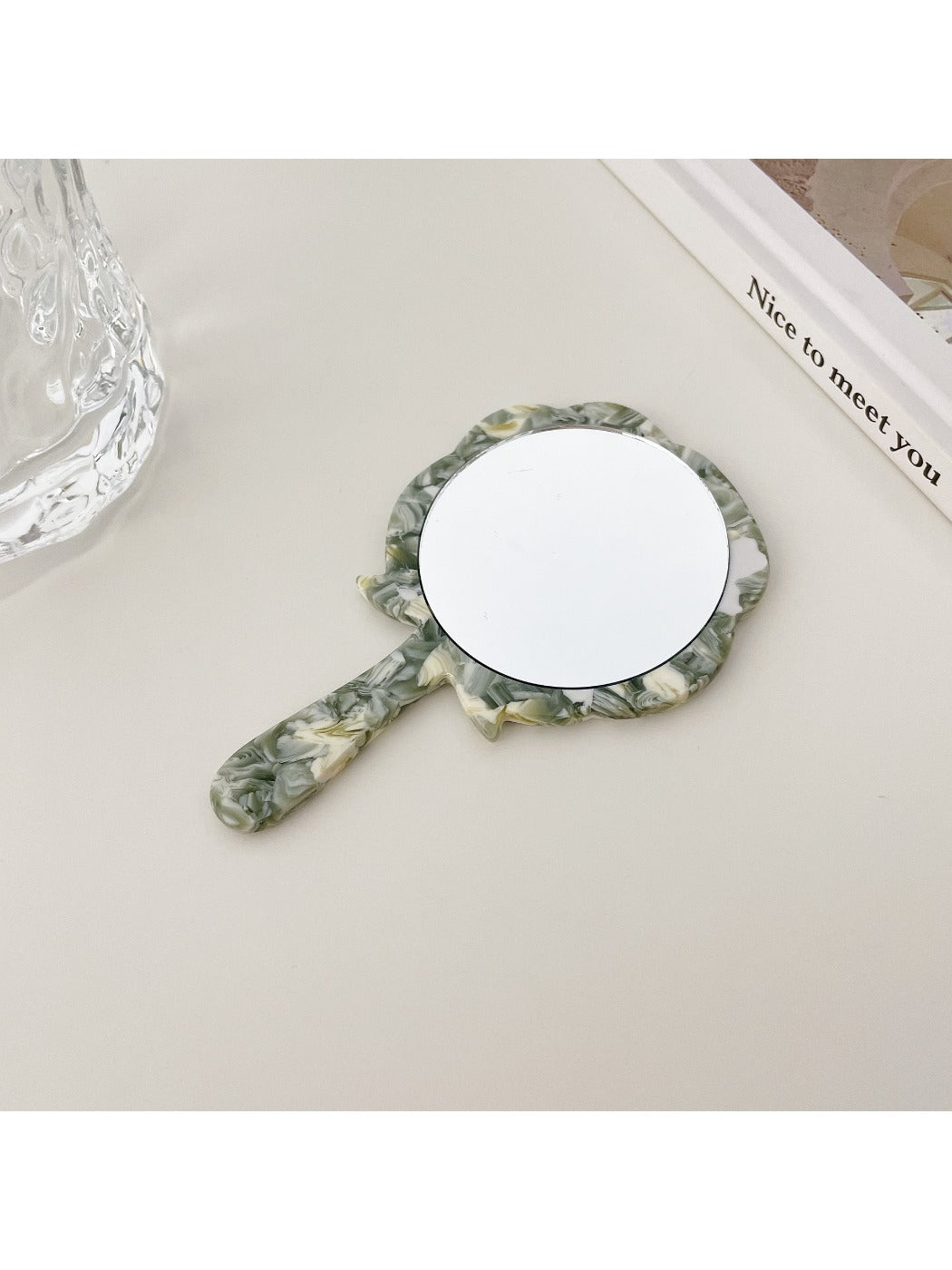 Mirroray - Stylish Rose Design Acetate Vanity Mirror