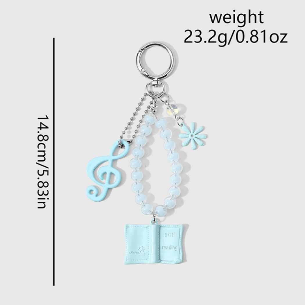 Keypus - Fresh Music Note and Book Charm Keychain