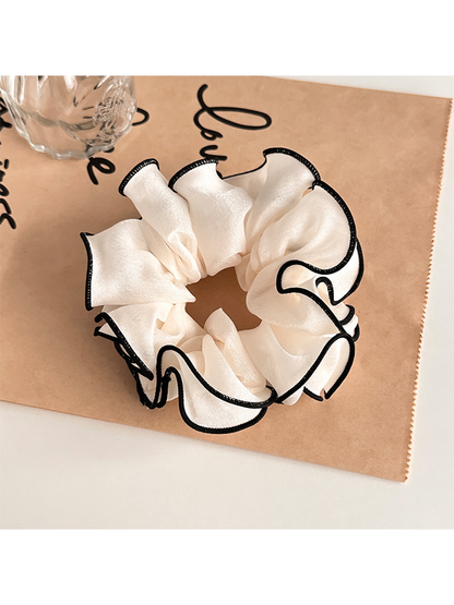 Gifty - Double Layer Contrast Trim Hair Scrunchie