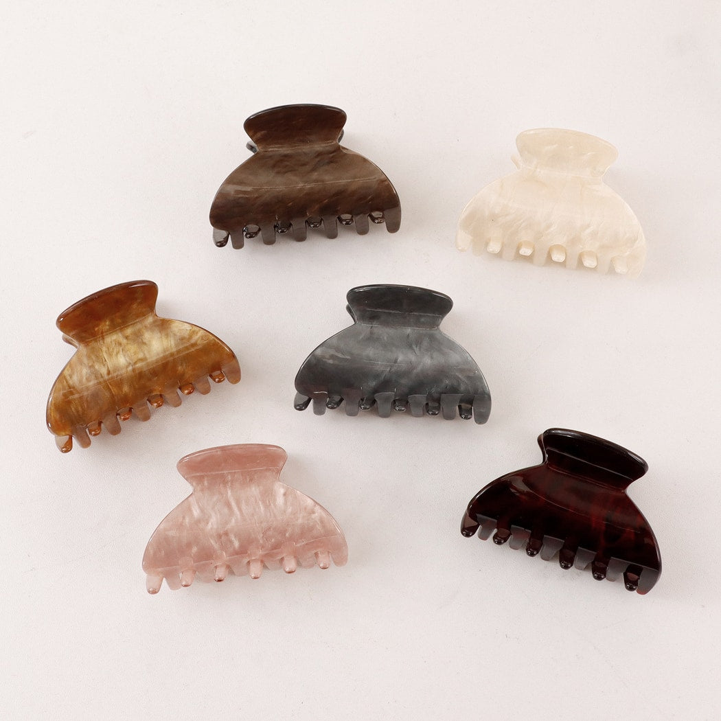 Beau - Muted Marble Textured Claw Clip