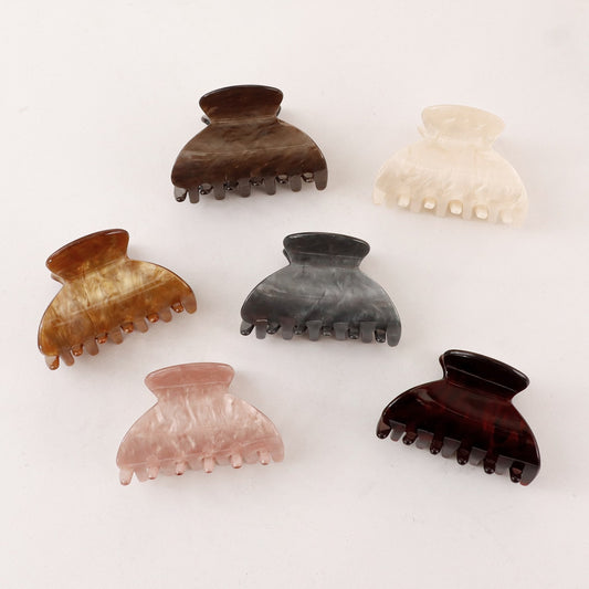 Beau - Muted Marble Textured Claw Clip