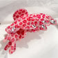 Beau leopard print butterfly claw clip clipped onto hair