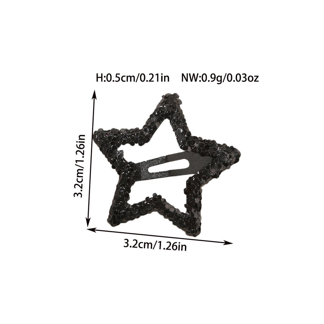Beau - Sparkly Star Shape Alloy Hair Clip Set