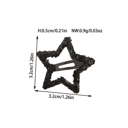 Beau - Sparkly Star Shape Alloy Hair Clip Set