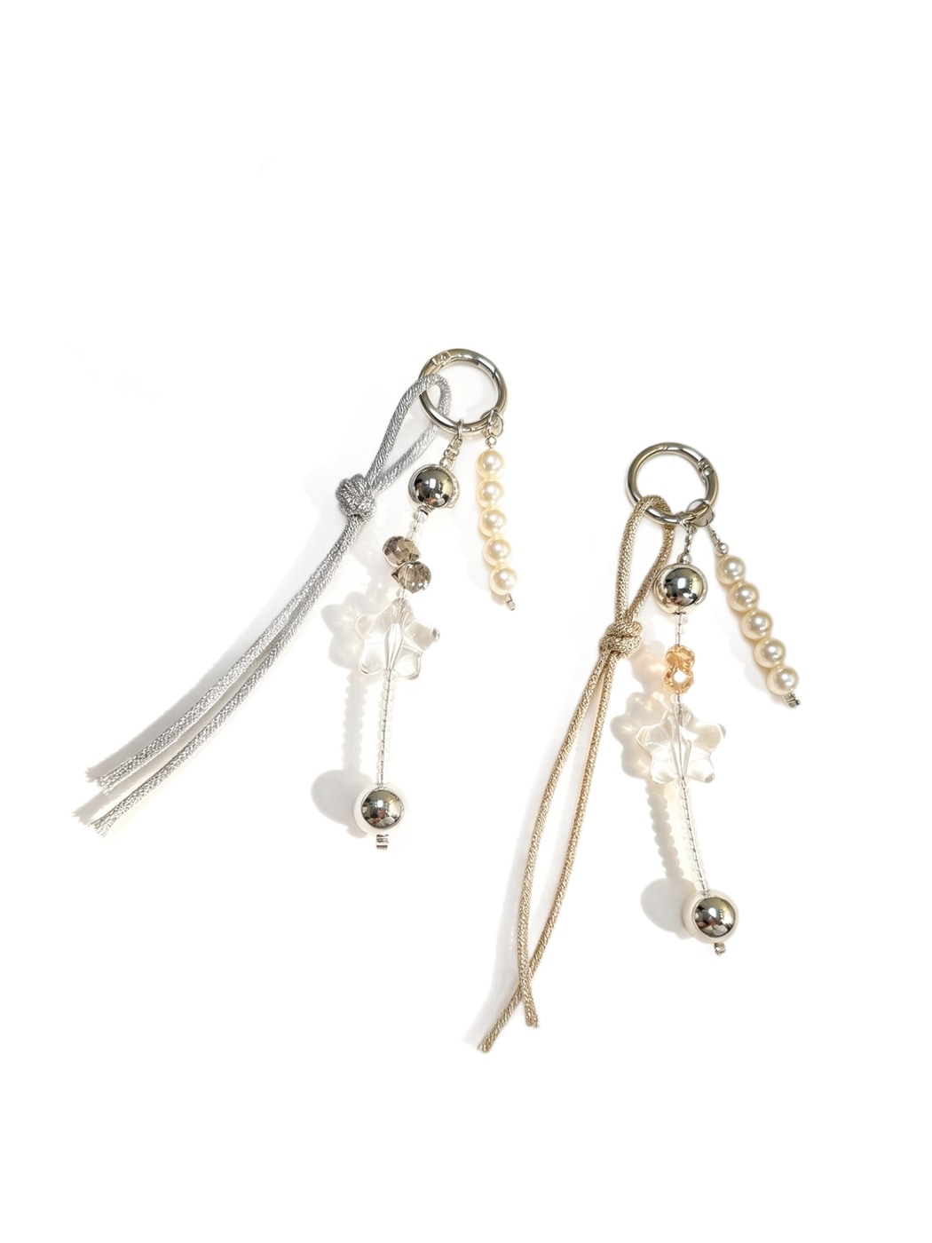 Keypus - Star Beaded Acrylic Alloy Bag Charm Keychain