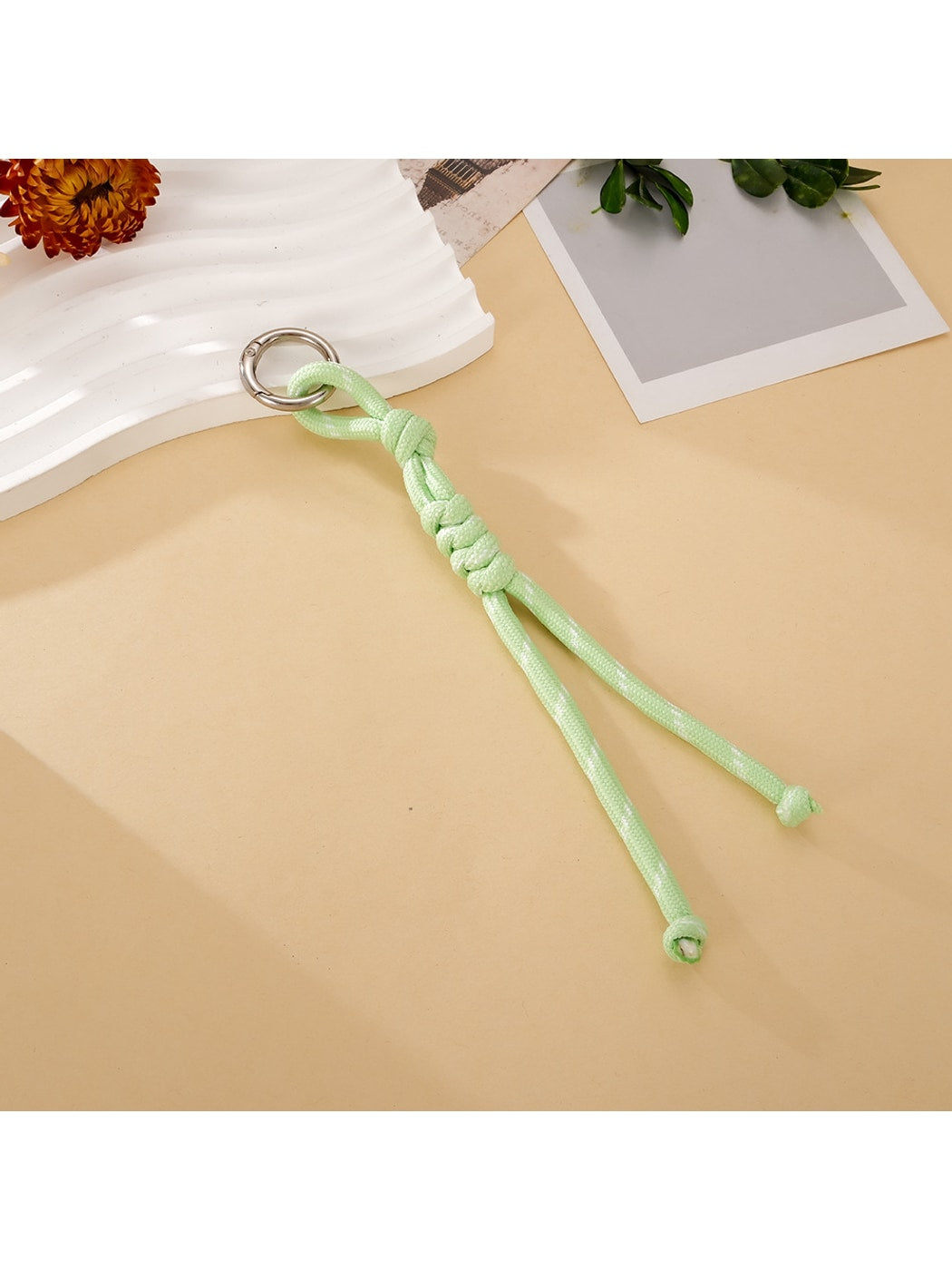 Keypus - Woven Rope Alloy Ring Bag Charm