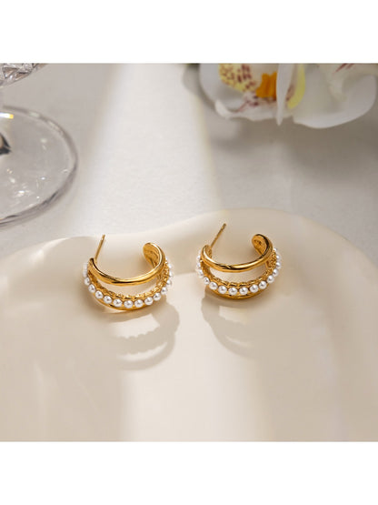 Earedge - Chic Multi Layer Hoop Earrings