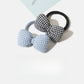 Gifty - Plaid Plush Bow Detail Polyester Hair Tie