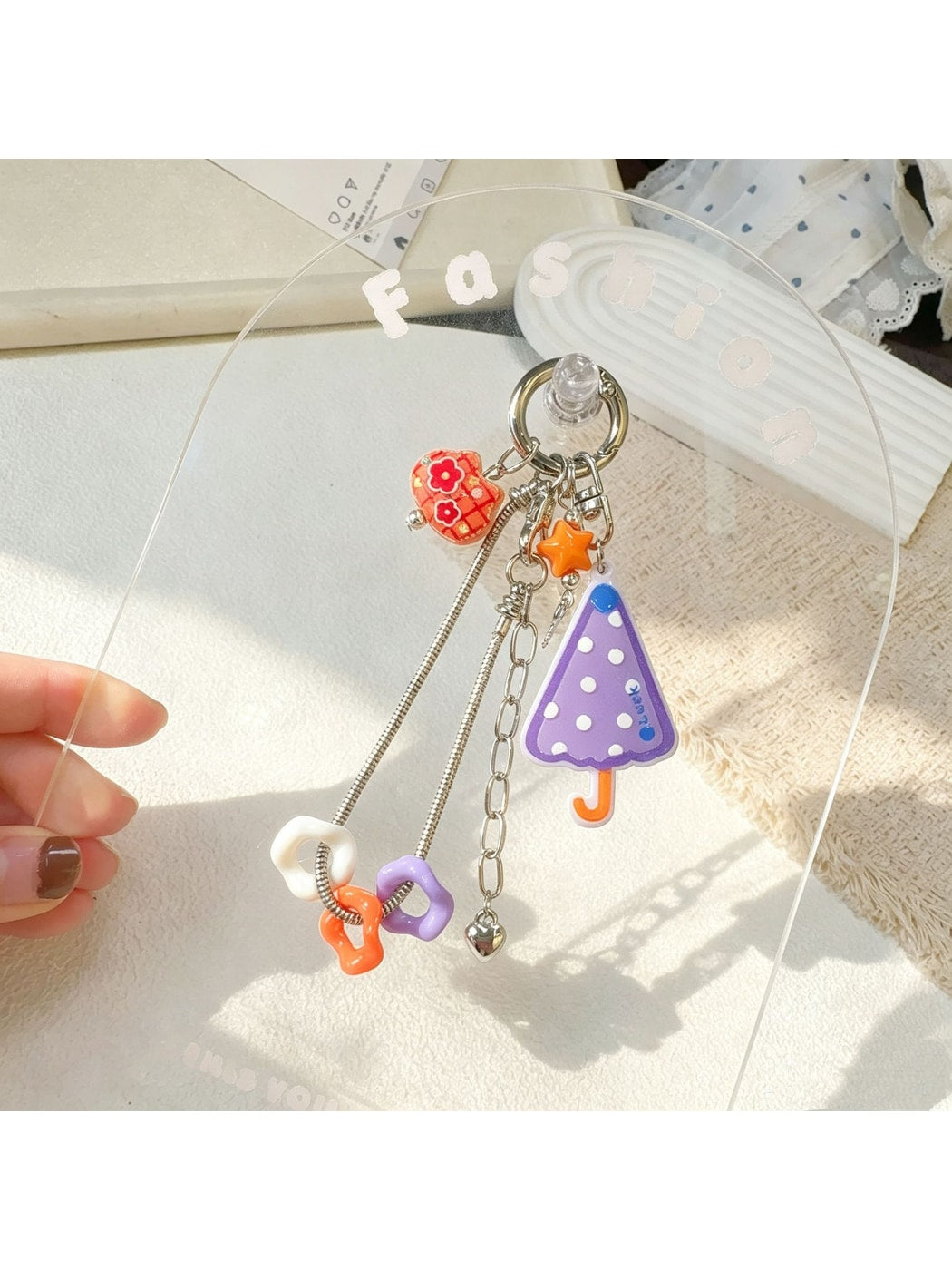 Keypus - Acrylic Umbrella Charm Keychain