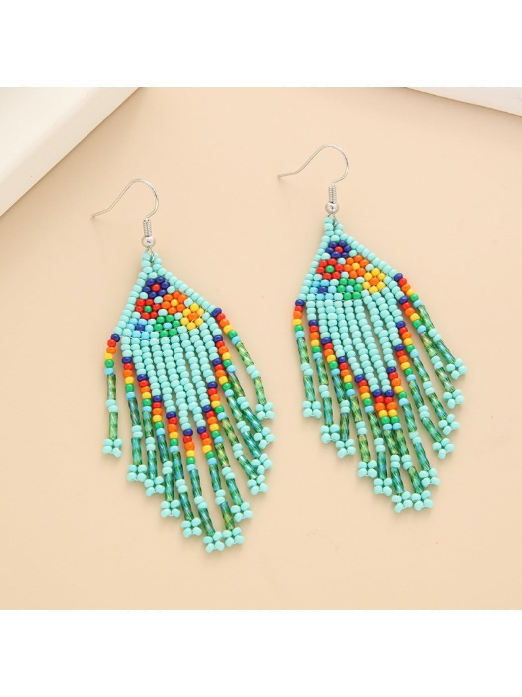 Earedge - Floral Tassel Drop Earrings