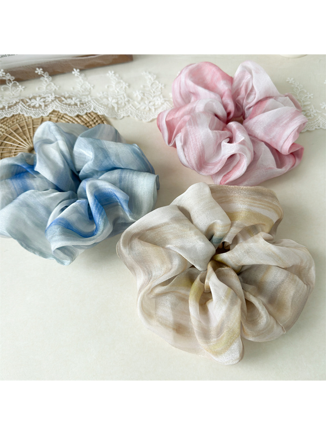 Gifty - Fresh Style Large Gathered Hair Scrunchie
