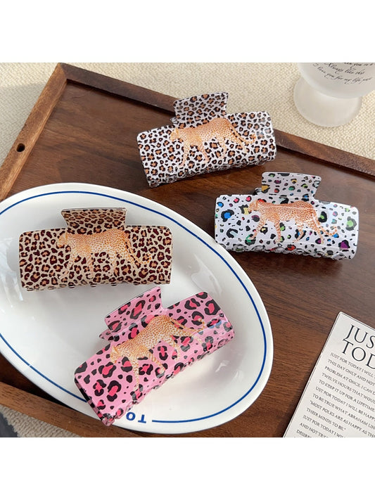 Beau - Leopard Pattern Print Hair Clip