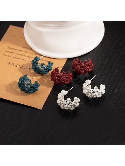 Earedge - Floral Pleat Premium Earrings