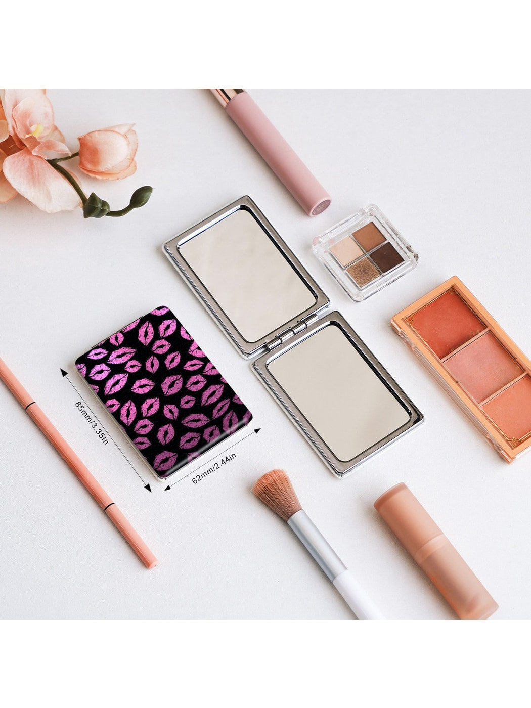 Mirroray - Folding Rectangular Portable Touch Up Mirror