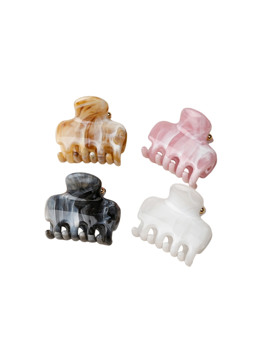 Beau - Geometric Ink Wash Pattern Claw Hair Clip