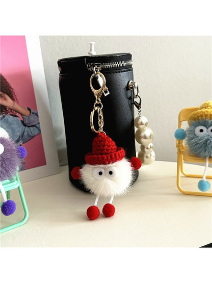 Keypus - Adorable Pompom Bag Charm Keychain