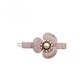 Beau - Glossy Acetate Flower Detail Alloy French Barrette
