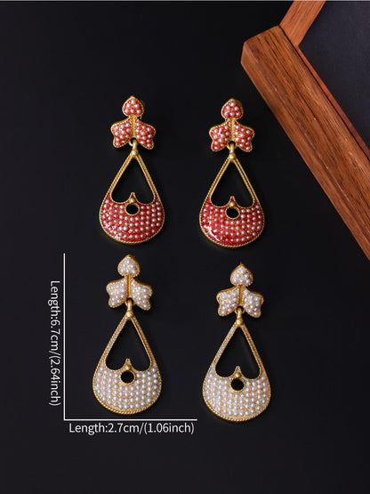 Earedge - Vintage Openwork Geometric Stud Earrings