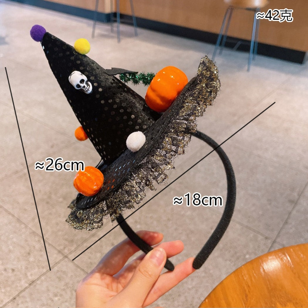 Gifty - Halloween Pumpkin Skull Hat Style Headband