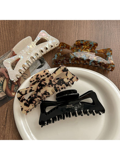 Beau - Openwork Bow Hair Claw Clip