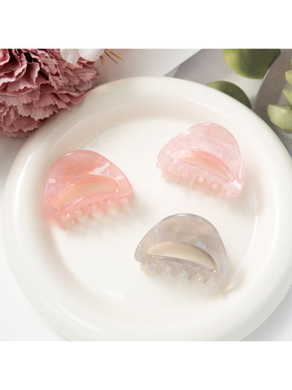 Beau - Macaron Openwork Half Moon Claw Clip
