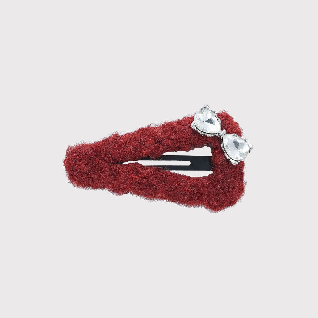 Beau - Red Sweet Style Sparkly Bow Hair Clip