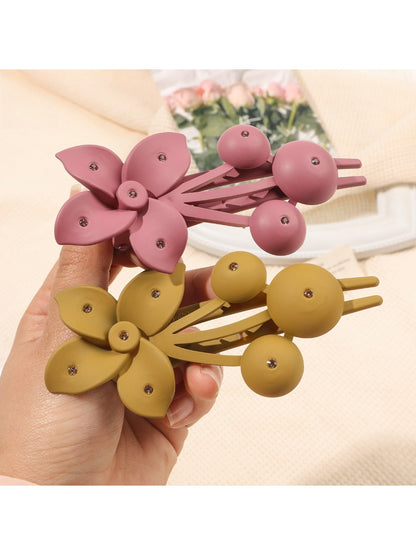 Beau - Floral Hair Clips Fashionable