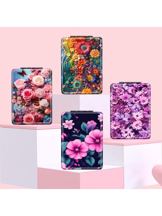 Mirroray - Floral Print Folding Makeup Mirror