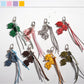Close-up of Keypus creative leaf shaped keychain in green color