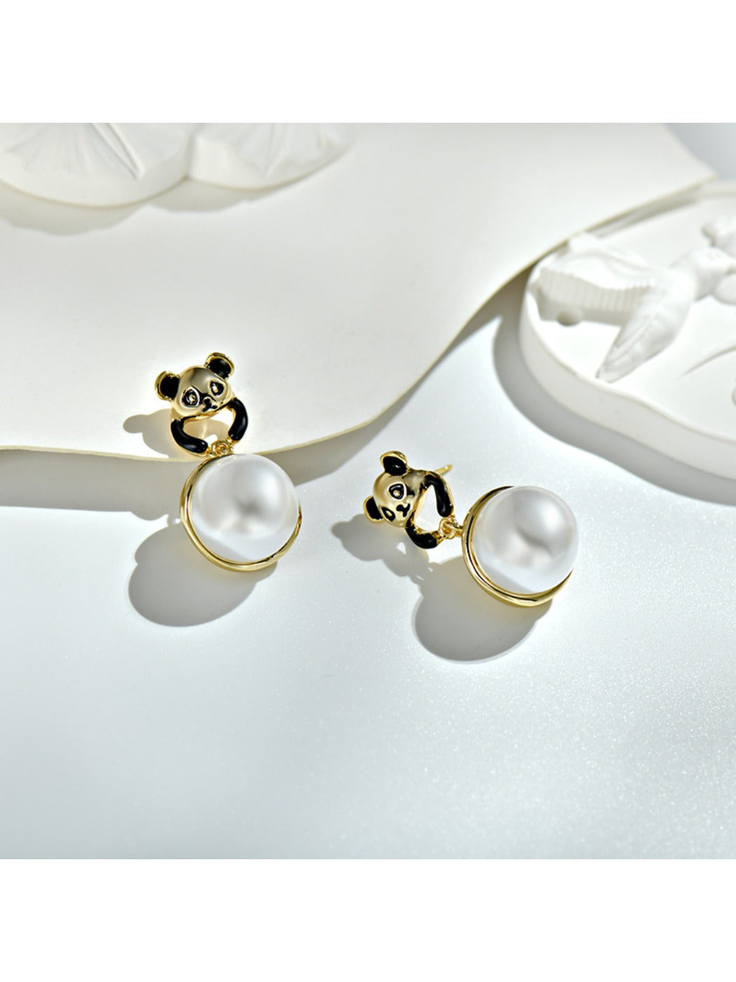 Earedge - Cute Panda Shaped Earrings