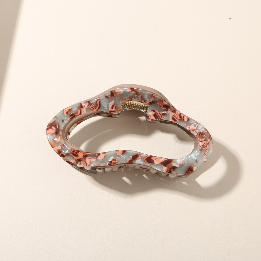 Beau - Cloud Shape Printed Acetate Hair Claw Clip