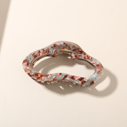 Beau - Cloud Shape Printed Acetate Hair Claw Clip