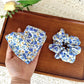 Gifty - Floral Print Polyester Fabric Scrunchie