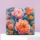 Mirroray - Portable PU and Glass Floral Makeup Mirror