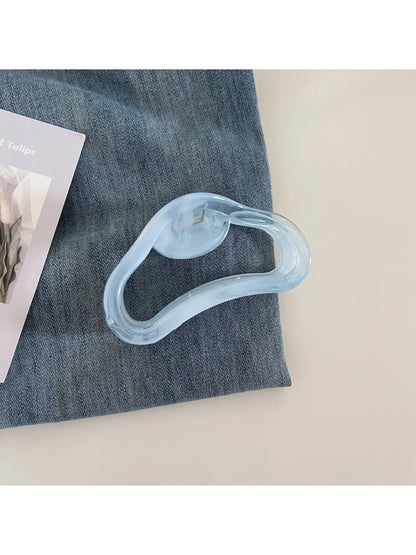Beau - Solid Color Cloud Shaped Hollow Claw Clip